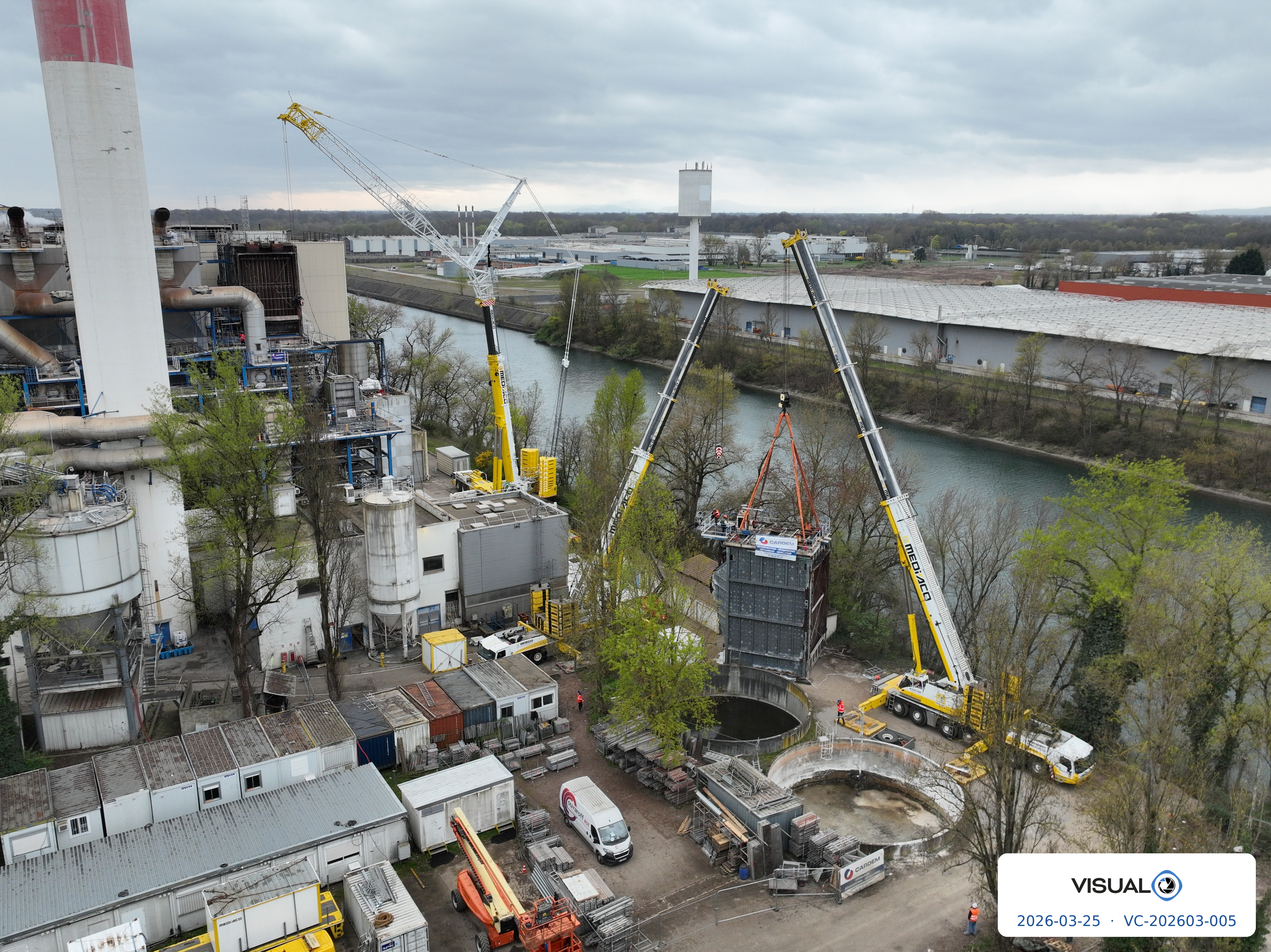 Échafaudage chantier actif